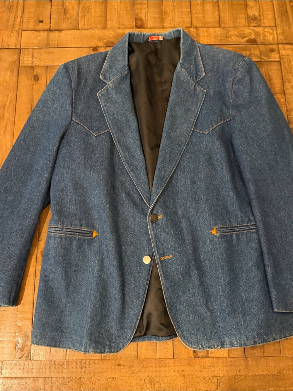 Vintage Denim Sport Coat Blazer in Blue